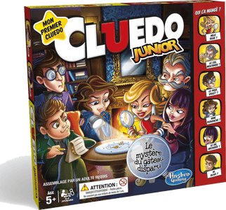 Boîte du jeu Cluedo Junior : le mystère du gâteau disparu