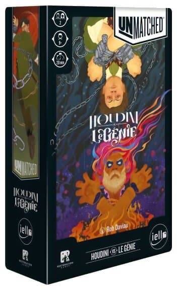 Boîte du jeu Unmatched - Houdini VS Le Génie