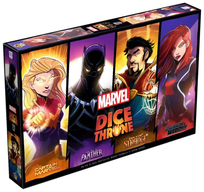 Marvel Dice Throne - Black Panther, Captain Marvel, Black Widow, Dr Strange