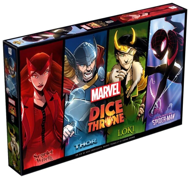 Marvel Dice Throne - Scarlet Witch, Thor, Loki, Spider-Man